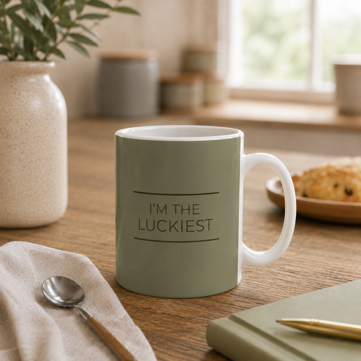 Morning Luck Mug - Olive Grove