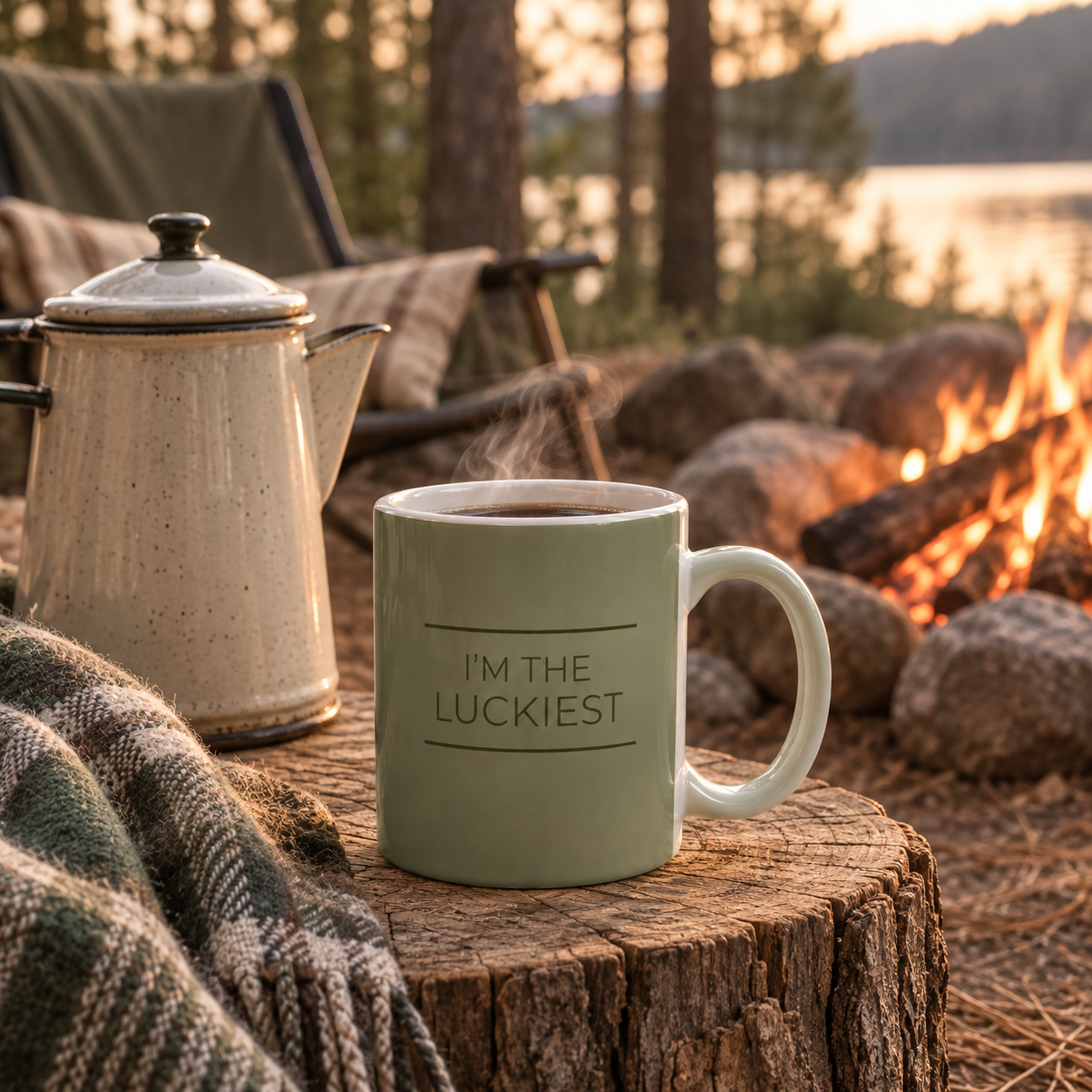 Morning Luck Mug - Olive Grove
