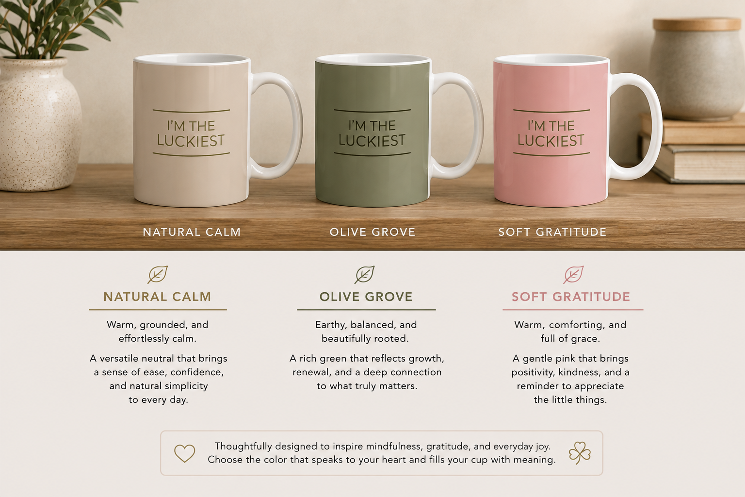 Morning Luck Mug - Olive Grove
